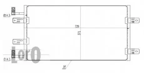 Радiатор кондицiонера Renault Trafic/Opel Vivaro 2.0D/2.5D 01- Abakus 0370160042