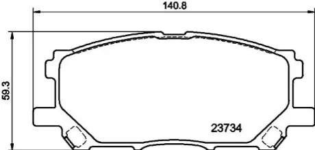 Колодки тормозные дисковые передние Lexus RX 270,350, 400h, 450h (08-)/Toyota Prius Hybrid 1.5 (03-09) NISSHINBO NP1062