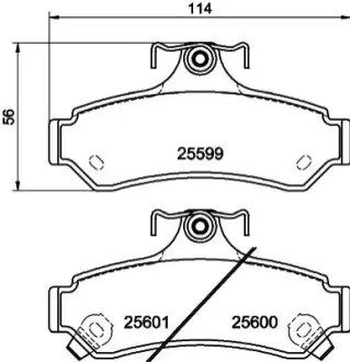 Гальмівні колодки TOYOTA Camry V40/V50 "R "06>> NISSHINBO NP1056