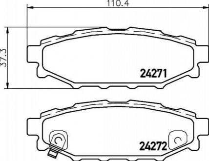 Колодки тормозные дисковые задние Subaru Forester, Impreza, Legacy, Outback 2.0, 2.2, 2.5 (03-) NISSHINBO NP7006 (фото 1)