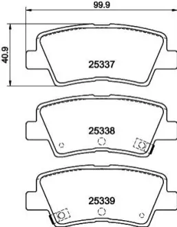 Гальмівні колодки HYUNDAI/KIA Accent/i20/i30/i40/Ceed/Cerato/Rio \'\'R NISSHINBO NP6020