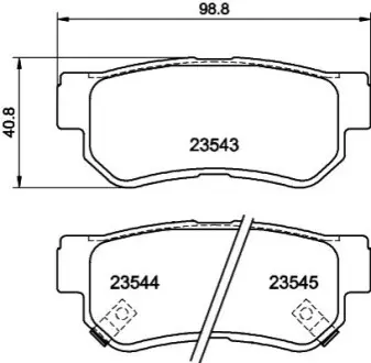 Гальмівні колодки HYUNDAI/KIA Elantra/Getz/Matrix/Sonata/Magentis "R "98>> NISSHINBO NP6014