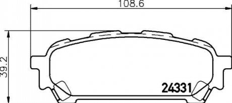 Колодки гальмівні дискові задні Subaru Forester, Impreza 2.0, 2.2, 2.5 (02-) NISSHINBO NP7009