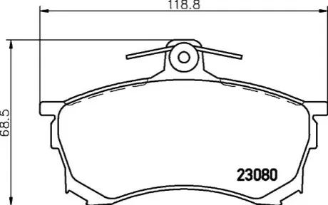 Колодки гальмівні дискові передні Mitsubishi Carisma 1.6, 1.8, 1.9 (00-06) NISSHINBO NP3027