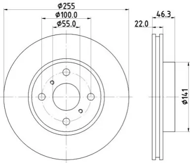 Фото диск тормозной передний Toyota Prius 1.5 (12-), Yaris 1.0, 1.3, 1.4 (05-) NISSHINBO ND1050K Диск тормозной передний Toyota Prius 1.5 (12-), Yaris 1.0, 1.3, 1.4 (05-) NISSHINBO ND1050K