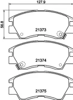 Колодки тормозные дисковые передние Mitsubishi L300 2.0, 2.4, 3.0 (86-13) NISSHINBO NP3000 (фото 1)
