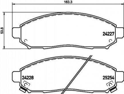 Колодки гальмівні дискові передні Nissan Leaf (ZE0) (10-), NV200 (14-) NISSHINBO NP2082