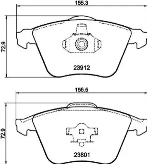 Колодки тормозные дисковые передние Mazda 3, 5 1.4, 1.6, 1.8, 2.0 (04-) NISSHINBO NP5033