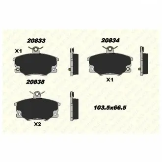 FIAT гальмівні колодки передн.Alfa Romeo 145/155,Panda,Punto,Tempra,Lancia 81- Kale Balata 20833 171 25 ANS