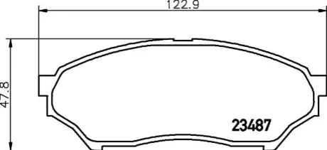 Колодки гальмівні дискові передні Mitsubishi Pajero 1.8, 2.0 (99-07) NISSHINBO NP3015
