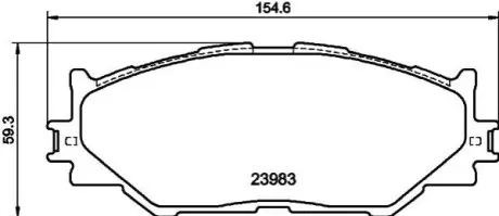 Колодки гальмівні дискові передні Toyota IS 220d, 250, 300h (05-13) NISSHINBO NP1082