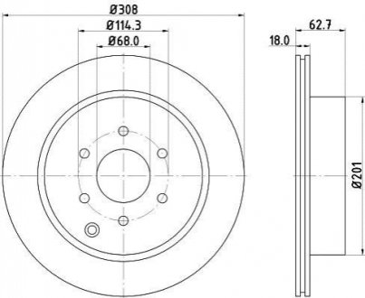 Диск гальмівний задній Nissan Navara, Pathfinder 2.5, 3.0, 4.0 (05-) NISSHINBO ND2032K