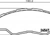 Колодки тормозные дисковые передние Toyota Hilux 2.5, 2.7, 3.0 (07-) NISSHINBO NP1055 (фото 1)