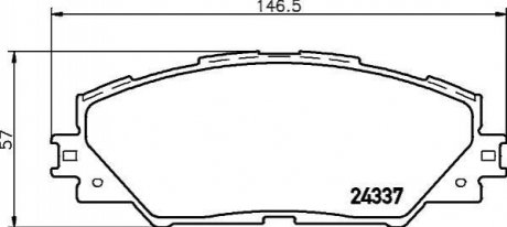Колодки гальмівні дискові передні Toyota RAV-4 2.0, 2.2, 2.4 (05-) NISSHINBO NP1058