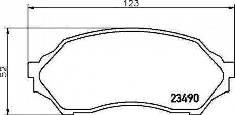 Колодки гальмівні дискові передні Mazda 323 1.4, 1.5, 1.6 (99-04) NISSHINBO NP5005 (фото 1)