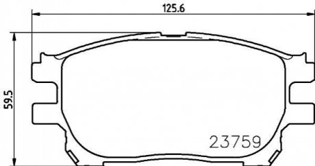 Колодки гальмівні дискові передні Toyota Previa 2.0, 2.4 (00-06) NISSHINBO NP1123