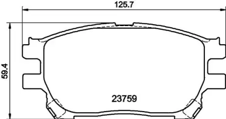 Фото колодки гальмівні дискові передні Toyota Previa 2.0, 2.4 (00-06) NISSHINBO NP1123 Колодки гальмівні дискові передні Toyota Previa 2.0, 2.4 (00-06) NISSHINBO NP1123