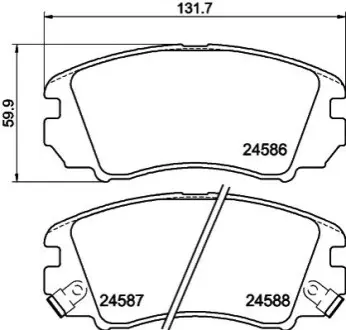 Гальмівні колодки HYUNDAI Coupe/Sonata IV/Tucson/KIA Sportage New/Magentis/Optima -06 NISSHINBO NP6090