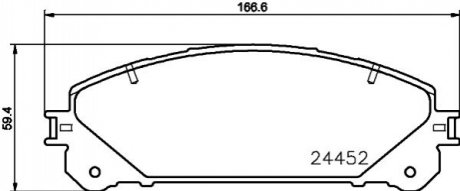 Колодки тормозные дисковые передние Strong Ceramic Lexus RX 350, 450 (08-)/Lexus NISSHINBO NP1109SC (фото 1)