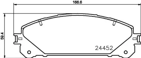 Гальмівні колодки LEXUS/TOYOTA ES/RX/Camry/Rav 4 "F "05>> NISSHINBO NP1109SC