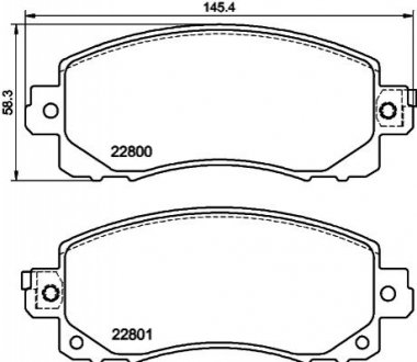 Колодки тормозные дисковые передние Subaru Forester (18-)/XV (17-) NISS NISSHINBO NP7017 (фото 1)
