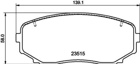 Колодки гальмівні дискові передні Mitsubishi Pajero Sport III KS_ (15-) (NP303 NISSHINBO NP3037SC