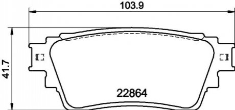 Колодки тормозные дисковые задние Mitsubishi Eclipse Cross (17-) NISSHI NISSHINBO NP3056 (фото 1)