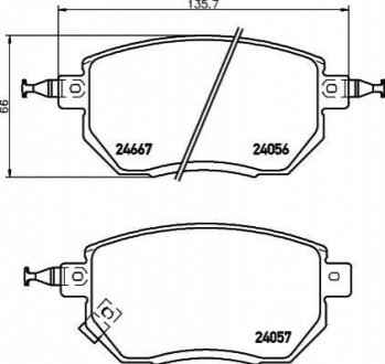 Колодки гальмівні дискові передні Nissan Murano, Qashqai 2.5, 3.5 (07-) (NP202 NISSHINBO NP2024 (фото 1)
