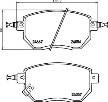 Колодки гальмівні дискові передні Nissan Murano, Qashqai 2.5, 3.5 (07-) (NP202 NISSHINBO NP2024