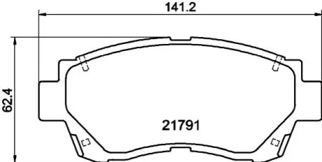 Колодки тормозные дисковые передние Toyota Camry/Lexus ES 2.2, 3.0 (96-01) (NP10 NISSHINBO NP1006