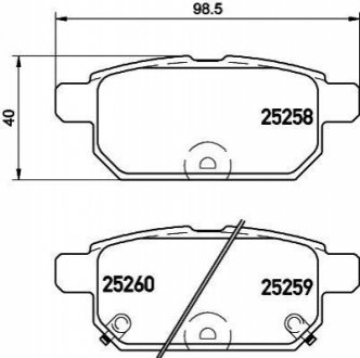 Колодки тормозные дисковые задние Suzuki Swift 1.2, SX-4 1.6 (10-) NISS NISSHINBO NP9016