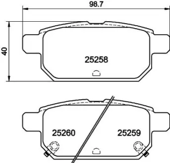 Колодки тормозные дисковые задние Suzuki Swift 1.2, SX-4 1.6 (10-) NISS NISSHINBO NP9016