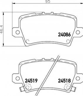 Колодки тормозные дисковые задние Honda Civic VIII 1.4, 1.6, 1.8, 2.0 (05-) (NP8 NISSHINBO NP8039 (фото 1)