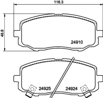 Колодки гальмівні дискові передні Hyundai i10, i20/Kia Picanto 1.0, 1.1, 1.2 (NISSHINBO NP6085