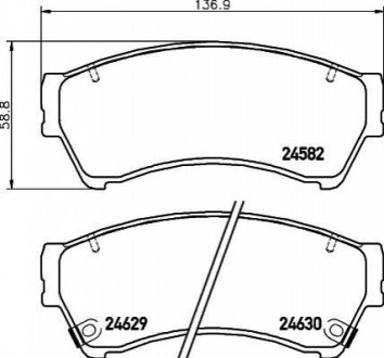 Колодки тормозные дисковые передние Mazda 6 1.8 2.0, 2.2 (07-) NISSHINB NISSHINBO NP5017 (фото 1)