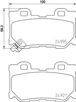 Гальмівні колодки INFINITI/NISSAN FX/Q60/370Z "R "07>> NISSHINBO NP2057