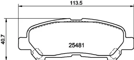 Колодки тормозные дисковые задние Toyota Highlander 2.7, 3.5 (09-) NISS NISSHINBO NP1122