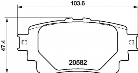 Колодки тормозные дисковые задние Toyota Corolla (E21) (19-) NISSHINBO NP1171