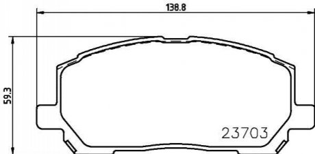 Колодки гальмівні дискові передні Lexus RX 300 3.0 (00-03) NISSHINBO NP1041 (фото 1)