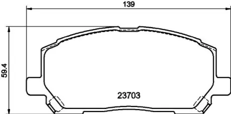 Колодки гальмівні дискові передні Lexus RX 300 3.0 (00-03) NISSHINBO NP1041