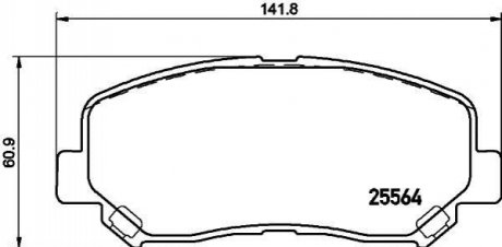 Колодки гальмівні дискові передні Mazda CX-5 2.0 2.2 (11-) NISSHINBO NP5042