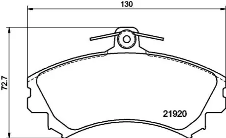 Колодки тормозные дисковые передние Mitsubishi Colt 1.1, 1.3, 1.5 (04-12)/Smart NISSHINBO NP3029
