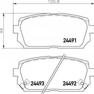 Колодки тормозные дисковые задние Kia Carens 1.6, 2.0 (06-) NISSHINBO NP6064 (фото 1)