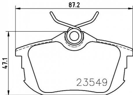 Колодки тормозные дисковые задние Mitsubishi Carisma, Colt VI 1.6, 1.8 (00-09) NISSHINBO NP3025 (фото 1)