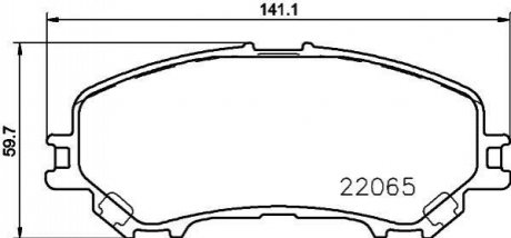 Колодки гальмівні дискові передні Renault Kadjar (15-) NISSHINBO NP2074 (фото 1)