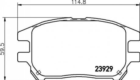 Колодки гальмівні дискові передні Lexus RX 300 (00-03) NISSHINBO NP1076