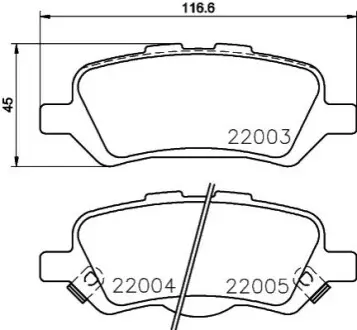 Колодки тормозные дисковые задние Toyota Venza 2.7 (08-) NISSHINBO NP1126