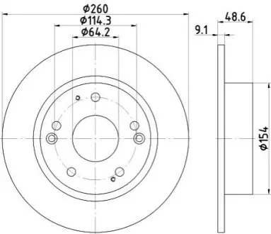 Диск тормозной задний Honda Accord 2.0 2.4 (06-) NISSHINBO ND8026K