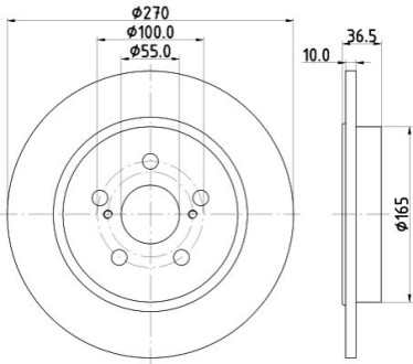 Диск тормозной задний Corolla (E15,E18) (06-) NISSHINBO ND1133K