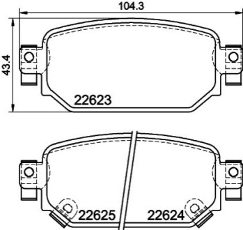 Комплект гальмівних колодокMAZDA CX-3 (DK),CX-3 SUV (DK) Rear Axle NISSHINBO NP5072